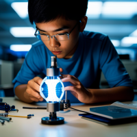 Prompt: In the dimly lit lab, a young Asian engineer meticulously works at the lab bench, his focus unwavering as he assembles a miniature nuclear fusion reactor for a mechatronic suite, drawing inspiration from the iconic Iron Man's armor suit. The blue hues cast an ethereal glow, highlighting the intricate details of his creation. The arc reactor radiates a brilliant light, illuminating the space and symbolizing the boundless potential of his innovative endeavor. Captured with a Nikon D850 and a Sigma 35mm f/1.4 lens, in the style of renowned photographer Steve McCurry. --ar 3:4 --s 700 --c 50.  Negative Prompt: Sci-Fi: (bad anatomy:1.4), (bad proportions:1.4), (deformed:1.3), disfigured, blurry, low quality, gross proportions, (ugly:1.3), (cloned spaceships:1.3), (oversaturated:1.2), (weird alien shapes:1.5), extra limbs, extra arms, extra legs, extra fingers, fused fingers, too many fingers, long neck, (mutated hands:1.2), mutation, mutilated, (lowres:1.2), (cropped:1.2), out of frame, (poorly drawn planets:1.3), poorly drawn hands, (dehydrated:1.2), (worst quality:1.4), (duplicate:1.2), error, (JPEG artifacts:1.2), watermark, (username:1.1), signature, text.