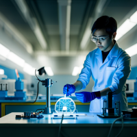 Prompt: In the dimly lit lab, an Asian engineer meticulously works on a lab bench, diligently constructing a miniature nuclear fusion reactor for a mechatronic suite, drawing inspiration from Iron Man's iconic armor suit. The space is bathed in a soft, blue hue, with the brightly shining light emitted by the arc reactor casting an ethereal glow. This ultra-realistic and high-definition photograph captures the engineer's dedication and expertise. Captured with a Nikon D850 camera and a Sigma 35mm f/1.4 lens, in the style of renowned photographer Steve McCurry. --ar 3:4 --s 1000 --c 80. Negative prompt: Sci-Fi: (bad anatomy:1.4), (bad proportions:1.4), (deformed:1.3), disfigured, blurry, low quality, gross proportions, (ugly:1.3), (cloned spaceships:1.3), (oversaturated:1.2), (weird alien shapes:1.5), extra limbs, extra arms, extra legs, extra fingers, fused fingers, too many fingers, long neck, (mutated hands:1.2), mutation, mutilated, (lowres:1.2), (cropped:1.2), out of frame, (poorly drawn planets:1.3), poorly drawn hands, (dehydrated:1.2), (worst quality:1.4), (duplicate:1.2), error, (JPEG artifacts:1.2), watermark, (username:1.1), signature, text.